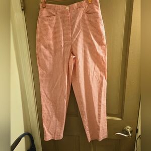 * Talbots petite size 8 pink plaid pants